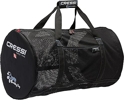 Cressi Crete Snorkeling Bag Schwimmausrüstung Netztasche, Blau, One Size