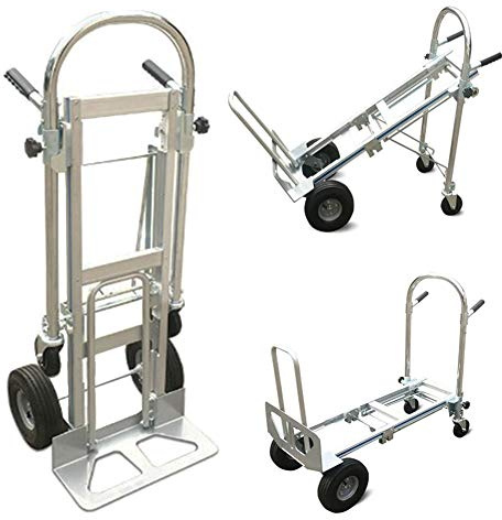 Chariot Pliant, Chariot Main, Dolly, 3 En 1 2 Wheel-Roate 20,8 Kg Double Poignée, Construction Robuste, Construction Bagages, Utilisation Personnelle, Voyage, Bureau Déménagement