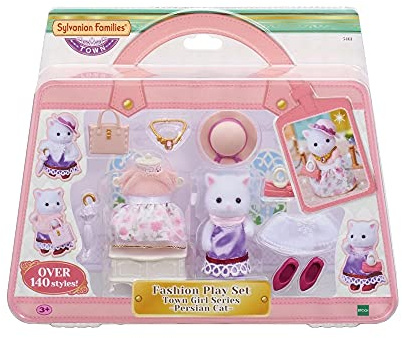 Sylvanian Families - La Ville - La Valisette de Mode et Grande Sœur Chat Persan - 5461 - Valisette de Mode - Mini Poupées - Taille unique