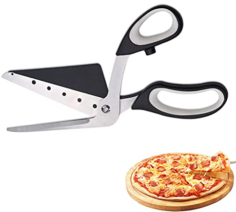 Pizza Scissors Cutter One-Handed Operation Stainless Steel Pizza Spatula Slicer