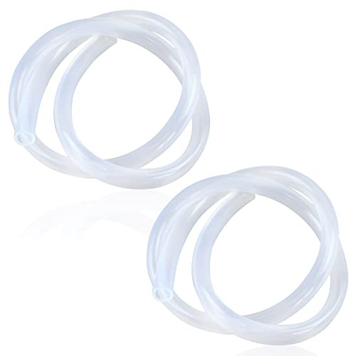 2 set bränslerlang, 1 m flexibel silikonslang, transparent PVC-slang, bränsleslang väggtjocklek 1 mm, värmebeständig bensinslang, vattenslang luftslang (6 mm x 8 mm)
