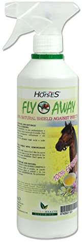 Horses, Spray Fly Away Insettorepellente, Semplice da Utilizzare, Non Dannoso per l’Uomo o per Il Cavallo, Efficacia Testata, Disponibile nel Formato da 500 ml
