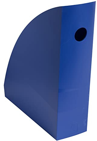 Exacompta - Rif. 18204D - 1 Portariviste MAG-CUBE BeeBlue, raccoglitore per documenti, cataloghi, riviste larghezza 8,2 cm - Per formati A4 e A4 maxi - Colore blu navy