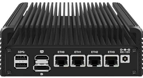 CWWK Firewall Mini PC Intel N Series N100, DDR5 N0 RAM N0 SSD,4 x 2.5GbE i226V LAN,Micro Router Appliance,AES-NI,OPNsense