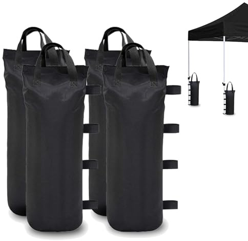 Pesos para Carpas, 4 Piezas Saco de Arena para Rellenar Carpas, Pesas de Pabellón, 800D Oxford, para Exteriores, Gazebo Plegable, Tienda de Campaña, Gazebos de Exterior