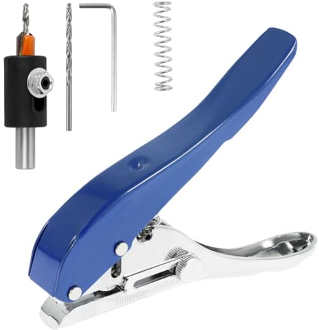 melairo Stanzzange Metall 8 mm Lochkarte Stanzwerkzeug für Kunststofffolie Fotopapier PVC ABS Öffner Nagellochzange