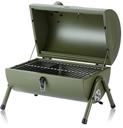 Camping Grill Träkol Bärbar Utomhusgrill Grill Uteplats Camping Picknick Grill Spis För 3-5 Personer Campinggrill Picknickgrill(Grün)