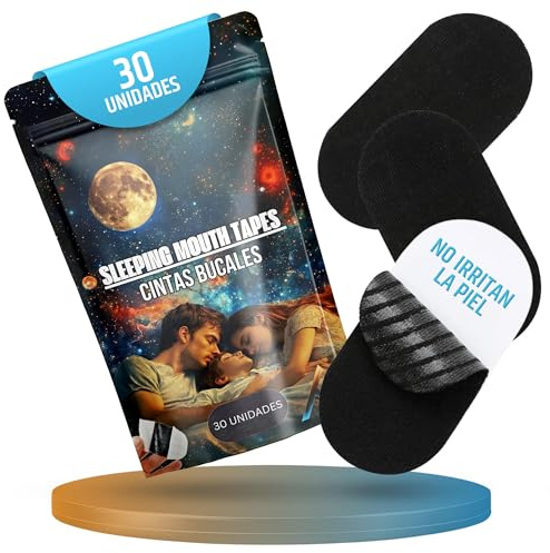 BeniOptions Tiras Bucales para Dormir – Cinta Bucal Antironquidos para Boca Cerrada Toda la Noche – Mouth Tape Hipoalergénico y Transpirable, Evita la Boca Seca, Piel Sensible – 30 Unidades