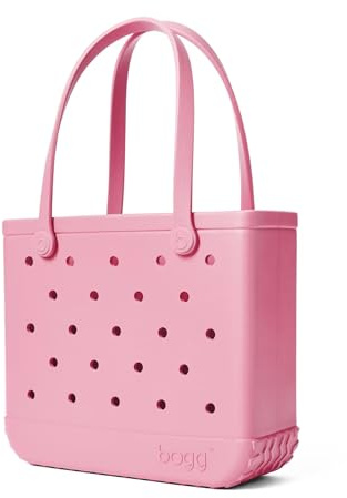 BOGG BAG Medium Tote – 15” x 12.5” x 5” – Durable, Washable, Tip-proof – Beach, Pool, Boat, Work, Sports (Blowing Pink Bubbles)
