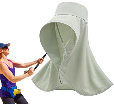 Tuxuseo Cappelli da Sole da Donna, in Seta di Ghiaccio rinfrescante e Traspirante, con Funzione di Protezione Solare, per Escursioni, Viaggi, Giardinaggio e Vacanze, Verde Menta