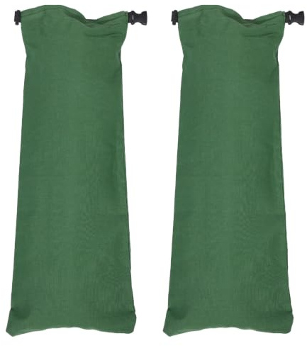 GALPADA 2 Sacos de Arena Reutilizables de Lona Verde para Protección contra Inundaciones en Hogar y Entrada, Resistentes al Desgarro y Fáciles de Transportar