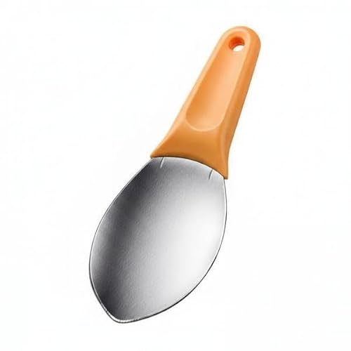 Milageto 4 Pièces Coupe-Mangue INOX Ustensile Découpeur Louche Bord Profilé pour Découpe Nette et Retrait de Pulpe Finition Lisse pour Fruits Mûrs Convient Au, 3 pièces