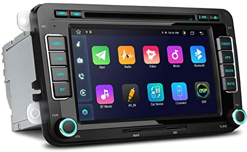 XTRONS 7 Inch Octa Core Double Din Android 13 Car Stereo DVD Player GPS Navigation Built-in 4G WIFI Wireless Car Play DSP RDS Radio A2DP Bluetooth Support AHD Camera DVR DAB+for VW Seat Skoda