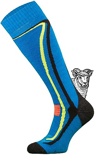TODO Warme 50% Merino Skisocken Herren und Skisocken Damen Thermoaktiv, Atmungsaktiv 1 Paar Merino-wolle Ski Socken (1xBlau, 39-42)