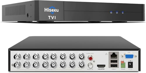 Hiseeu 3K Lite DVR 16 Channel Security Digital Video Recorder Advanced CCTV DVR for Security Camera,AHD/TVI/CVI/CVBS/IPC 5 in 1 Hybrid,Remote Access,No Monthly Fee(No Hard Drive)