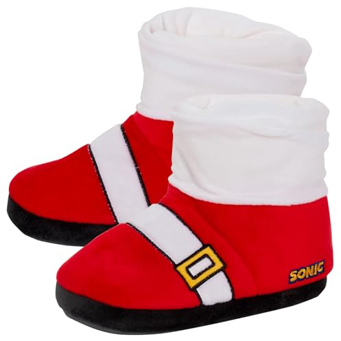 Sonic The Hedgehog Slipper Boots for Kids Slippers Novelty Dress Up Trainer Gamer Fleece House Shoes