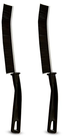TRAND® Crevice Cleaning Brush 2 Pcs Hard Bristle Gap Cleaning Brush Tool For Narrow Corners In Home Kitchen Bathroom Tile And Window Groove,Grout Cleaner Brush (Pf-Xh065) (2) (2pcs Black) (Pack of 2)