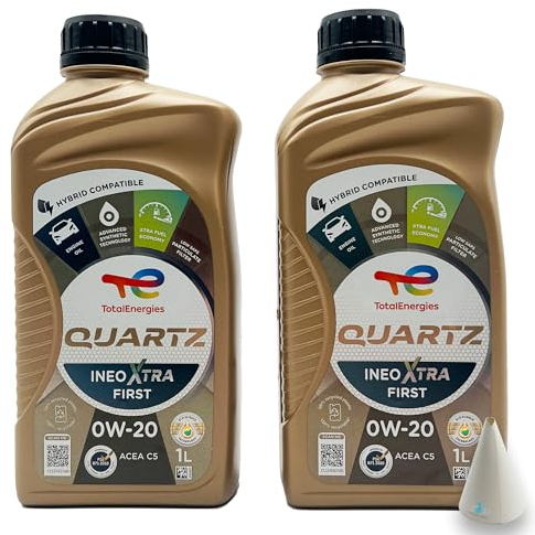 2 L Total Quartz Ineo Xtra First 0W-20 | kompatibel mit Opel/Vauxhall OV 040 1547 - A20 | PSA B71 2010 | 2 Liter | Motoröl | Motorenöl | mit Trichter | weitere Empfehlungen siehe Artikelbeschreibung