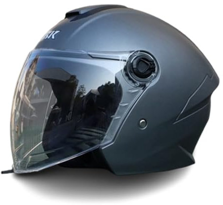 Jethelm mit Doppelvisier | Roller Helm Fashionhelm | In Gr. XS-XXL | Jet Helm mit Sonnenblende | ECE 22.06 Zertifiziert | Motorradhelm mit Visier B,OneSize(55-61CM)
