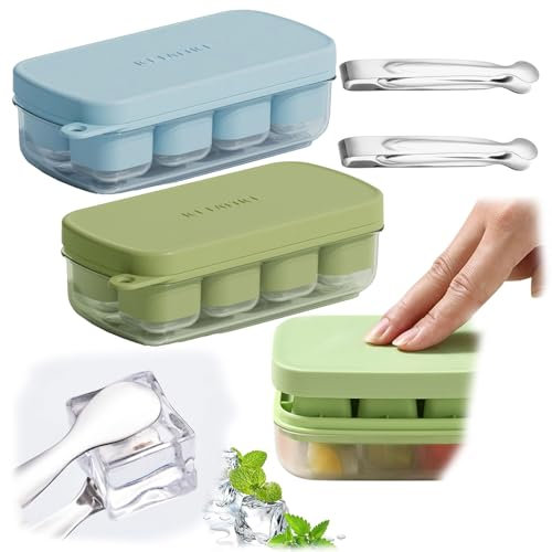 Furforstk cubetti ghiaccio silicone 2 pezzi stampo ghiaccio con coperchio Con coperchio, ice cube tray, ghiaccio per cocktail per whisky cocktail succhi cioccolato dolci