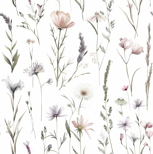 myforHD Självhäftande tapet väggpapper blomma blad självhäftande folie 44 cm x 1 000 cm dekorativ film möbelfolie självhäftande film PVC vinyl väggklistermärke