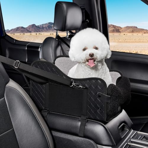 GGW Seggiolino Auto per Bracciolo – Compatibile con il 99% delle Auto, per Cane e Gatto di Piccola Taglia, Impermeabile e Sicuro.