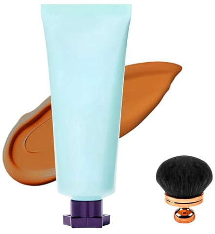 Concealer Tattoo Creme mit Make Up Pinsel, Abdeckstift Concealer Anhaltende Wasserfest Body Coverage Perfector Lang für Einen Ebenmäßigen Hautton und Leichte (04#-Reich)