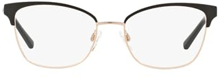 Michael Kors MK3012 Adrianna Iv Prescription Eyewear Frames, Matte Black/Rose Gold/Demo Lens, 51 mm