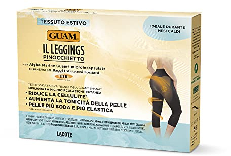 Guam il Leggings Pinocchietto con Alghe Marine, Colore Nero, Taglia XS/S