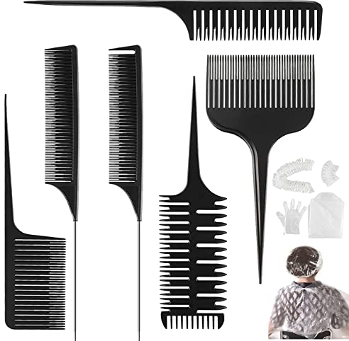 6 Stücke Strähnenkamm Set Balayage Kamm Strähnchen Comb Stränchenkamm Färbekamm Haarfärbekamm Professionelle Antistatische Highlight Kamm Für Haare Melieren Und Färben Styling Für Männer Frauen