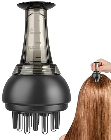 Aplicador de aceite del cuero cabelludo, peine de aceite de bola rodante y aplicador de aceite antifugas, masajeador portátil para el cuero cabelludo, herramienta de crecimiento del cabello, cuidado