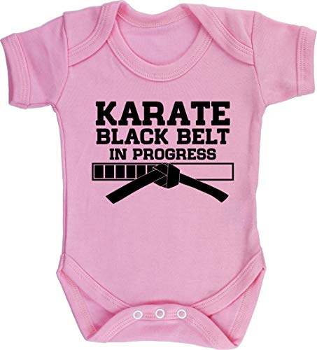 Hippowarehouse Karate Black Belt in ProgressÃ‚ baby vest bodysuit (short sleeve) boys girls