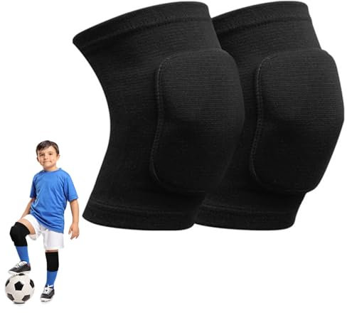 SUPRBIRD Volleyball Knieschoner,1 Paar Knieschoner Tanzen,Knieschoner Kinder Schwamm Kollision Knieschützer Atmungsaktiv Dehnbar Weich Knee Pads für Tanzen Tennis Laufen MTB Yoga(S)