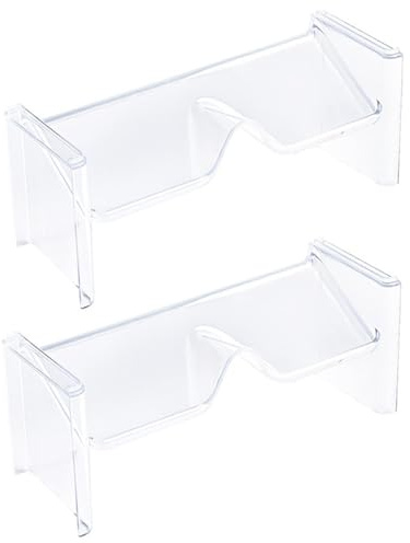 Salyeeluly Organizador transparente para gafas de sol, soporte transparente para gafas - 2 soportes apilables para gafas - Exhibición de gafas de mesa para dormitorio, decoración del hogar para