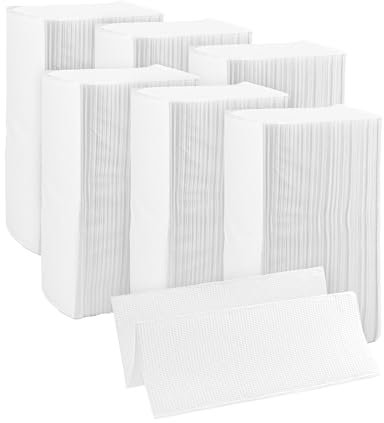 IMBALLAGGI 2000 - Asciugamani Monouso Carta Usa e Getta Piegate a Z, 6x150 Pezzi in Pura Cellulosa 2 Veli Morbidi Assorbenti, Salviette Dispenser Universale, Carta Mani Foglio Aperto 24x21cm (tot 900)