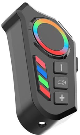 Yuemeuy Intercomunicador para Moto,de Intercomunicación para Casco | Auriculares con Asistente De Voz, Luces Coloridas Y Cancelación De Ruido para Ciclismo, Esquí Y Actividades Exteriores