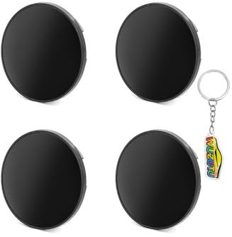 WUZUTU 4 stycken fälglock, navlock ID 69 mm OD 56 mm, universella hjulnavkapslar kompatibla med Audi, bilnavkapslar av ABS, högkvalitativ hjulbeslagsdekoration, enkel installation (svart)