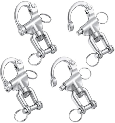 Otoolling 4 Pack Swivel Snap Shackle 316 Steel Marine, 3-1/2 Inch(88mm)