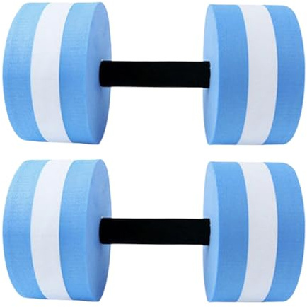 Mancuernas de agua – 27 x 13 cm, montaje de ejercicio acuático, compañero dinámico de piscina | Barra de ejercicio acuático deportivo de EVA con facilidad, mancuernas para aeróbicos acuáticos, bajo