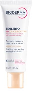 Bioderma Sensibio AR+ CC Cream Moisturizer färgkräm minskar rodnad och obehag, solskyddsmedel SPF 50+, 40 ml