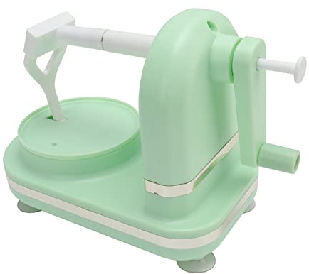Akozon Pelafrutta a Manovella - Pelapatate Automatico Multifunzionale per Mele e Frutti Rotondi - Gadget da Facile da Usare per Sbucciare la Frutta Senza Sforzo (verde chiaro)