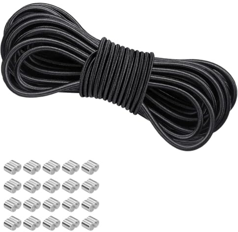 Gishbjka Rubber Cord for Trailer Tarpaulin, Expander Rope for Trailers, Weatherproof Rubber Cord for Versatile Use, 6 mm X 10 M