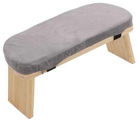Vvikizy Meditationspall i trä Bärbar Hopfällbar Knäbänk för Optimal Fokus och Komfort Bokträmaterial