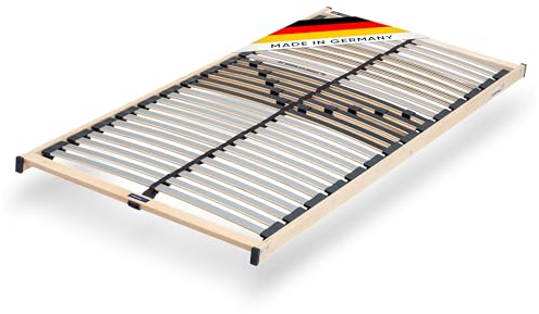 CubeSleep Lattenrost Base NV 28-Leisten 5-Zonen Lattenrahmen | Progressive Federung mit Härteregulierung | Made In Germany | GS Zertifiziert – geprüfte Sicherheit (90 x 220 cm)