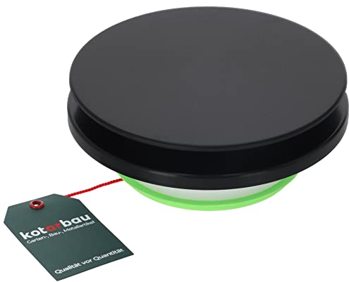 KOTARBAU® Round Disc Valve for Pipe Connection Diameter 125 mm Black Anemostat Exhaust Plate Valve Ventilation Grille Ceiling Valve Plastic Ceiling Diffuser Exhaust Air Ventilation Valves Cover Exit