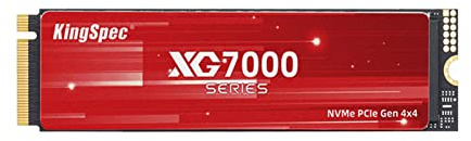 KingSpec XG7000 M.2 NVMe SSD 512 GB PCIe 4.0 - Fino a 7400 MB/s in lettura, 6600 MB/s in scrittura - SSD interno da gaming per PS5, PC e laptop - con dissipatore di calore (2280)