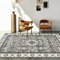 CHOSHOME Teppich Wohnzimmer 200x290CM Waschbar in Waschmaschine Teppiche Schlafzimmer Grau Boho Teppiche Vintage Kurzflor Teppich Flauschiger rutschfest