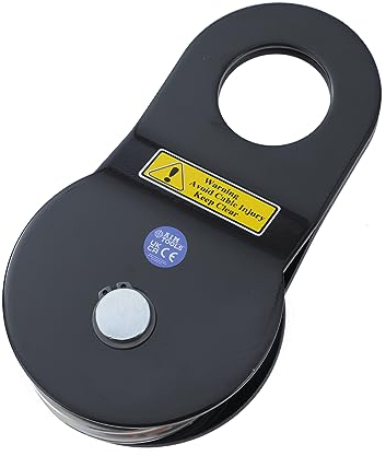 AIM Tools Polea de Cabrestante 8 T Robusto Snatch Block ATV UTV Off Road Bloque de Polea para Rescate Vehículo para Cuerda de Remolque o Cable de Acero de Hasta 14 mm