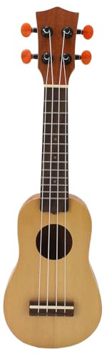 16 Tums Ukulele, Massiv Gran trä 4-strängad Ukulele Mini Stränginstrument för Nybörjare Proffs, Kompakt och Lätt trä Ukelele