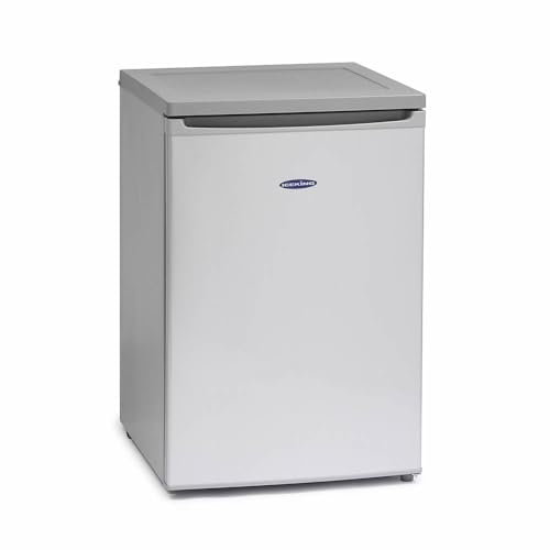 ICE KING RHL550ES Freestanding Undercounter Larder Fridge, 127L Capacity, Silver, Adjustable Thermostat, Energy Efficient, LED Light, Quiet Operation – Ideal for Kitchen or Utility Room